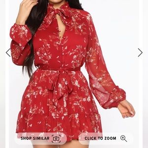 Women’s High Neck Red Dress NWT!!